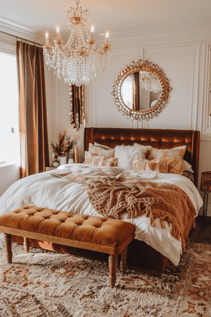 Luxe Boho Bliss: Lavish Bedroom Haven