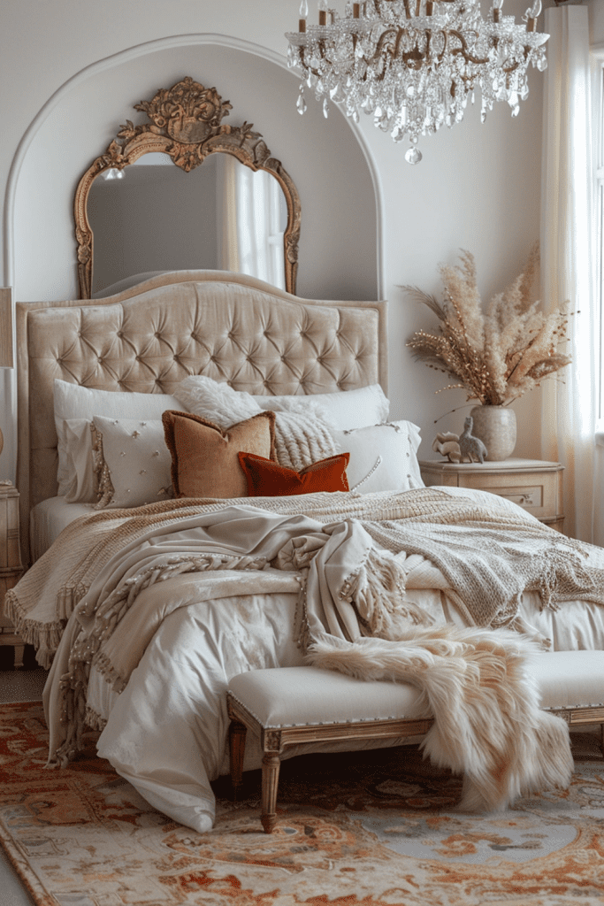 Luxe Boho Chic: Sumptuous Bedroom Oasis
