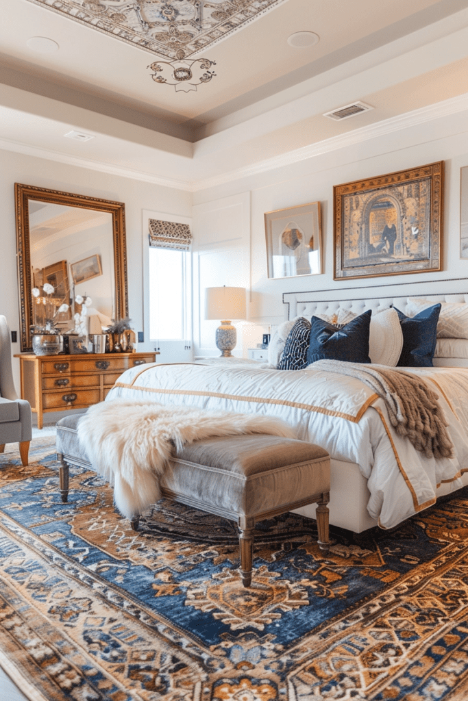 Luxe Boho Chic: Opulent Bedroom Oasis