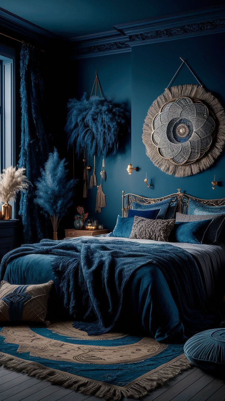 29 Blue Boho Bedroom Ideas - Courtneys World
