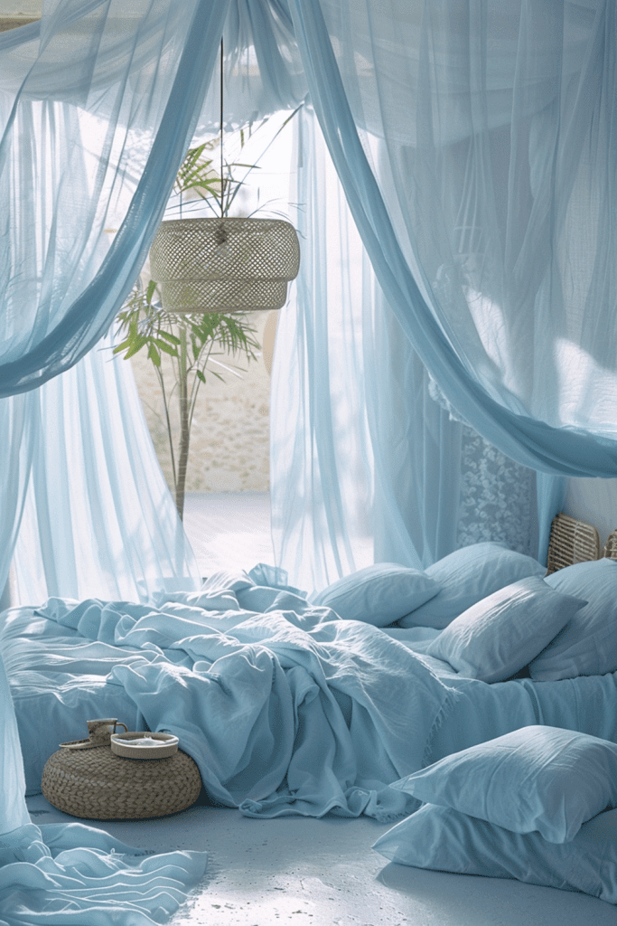Misty Morning: Bohemian Bedroom Oasis