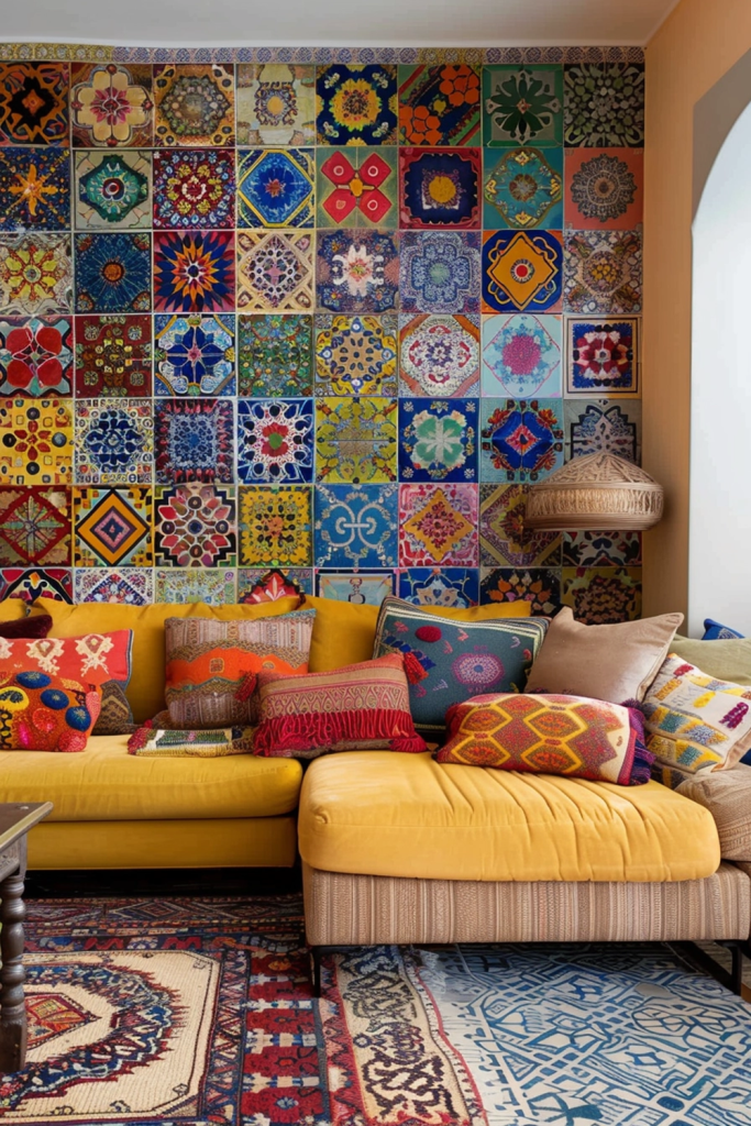 Moroccan-inspired Tile Accent Wall