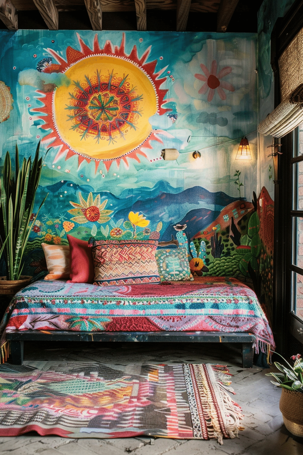 29 Boho Bedroom Accent Wall Ideas - Courtneys World