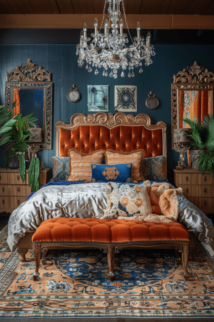 Boho Glam Haven: Glamorous Bedroom Retreat