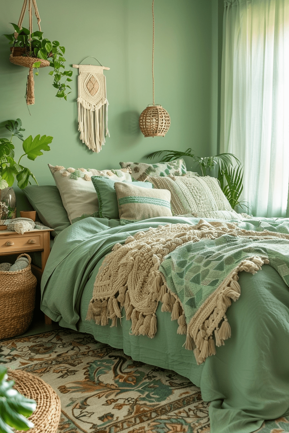 29 Green Boho Bedroom Ideas - Courtneys World