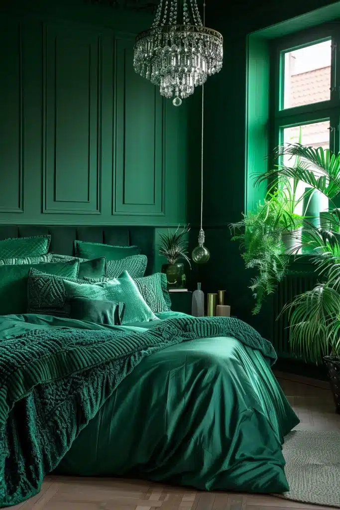 Emerald Green Boho Bedroom