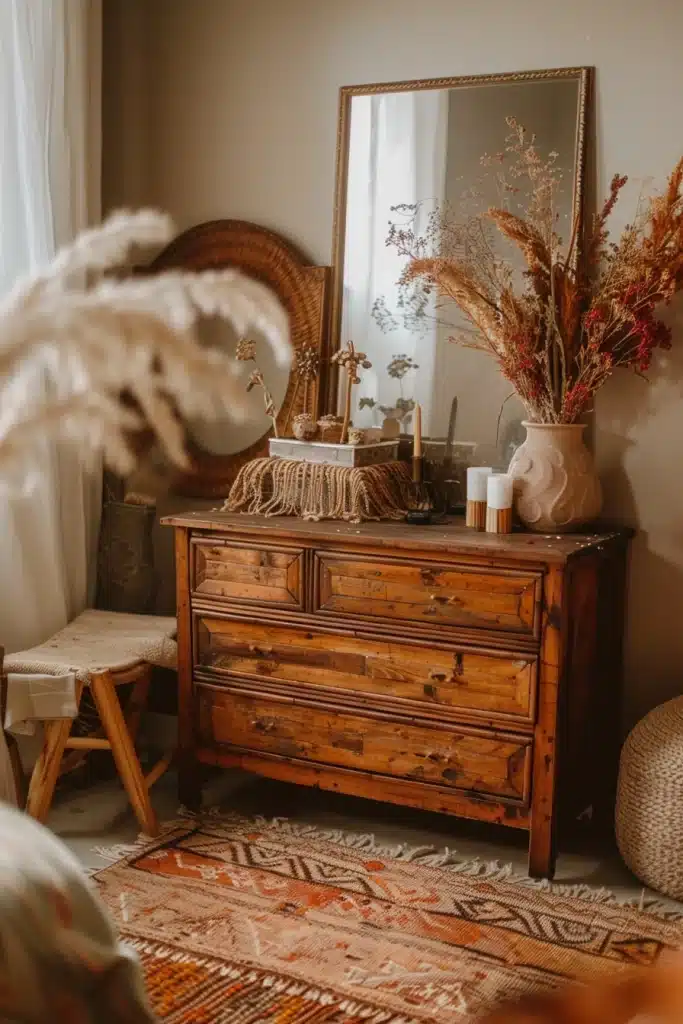 Boho Bedroom Dresser Decor