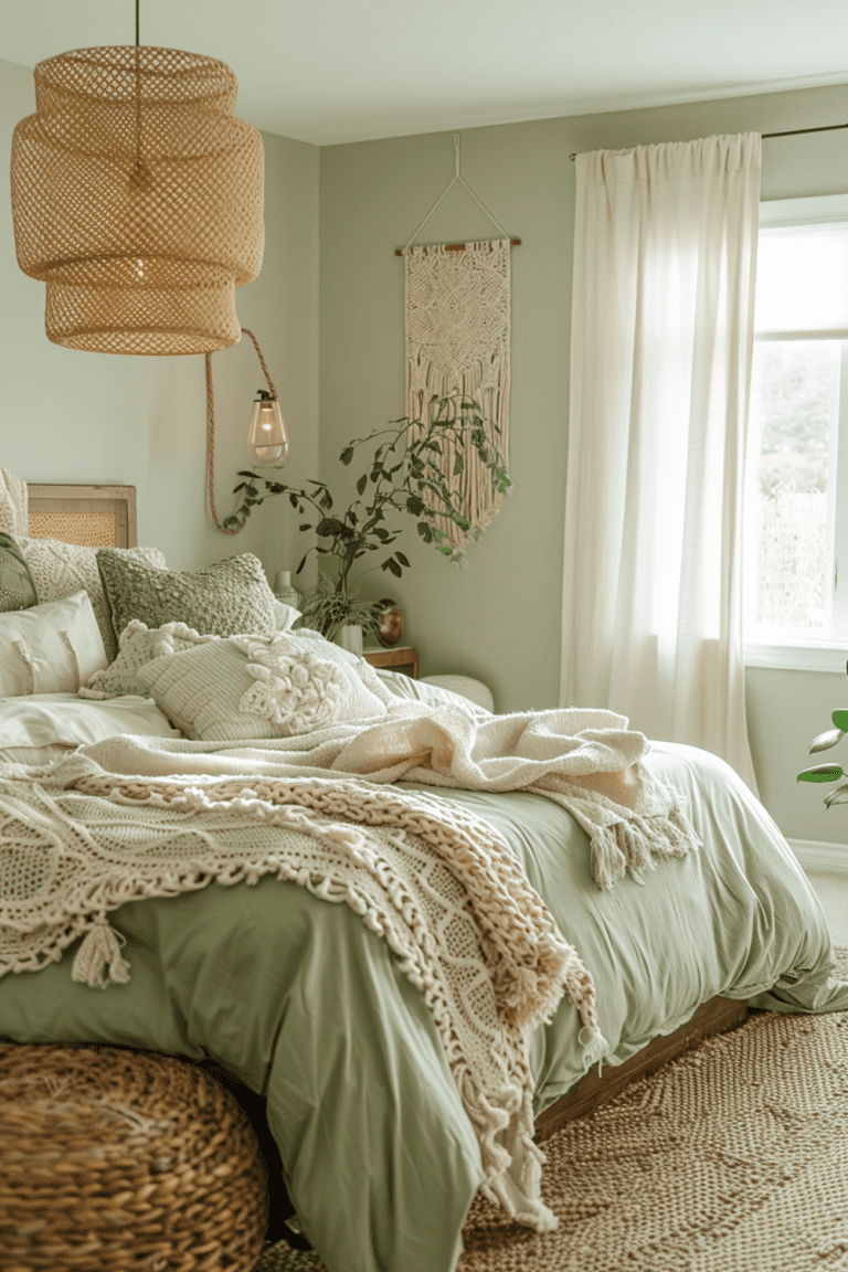 29 Green Boho Bedroom Ideas - Courtneys World