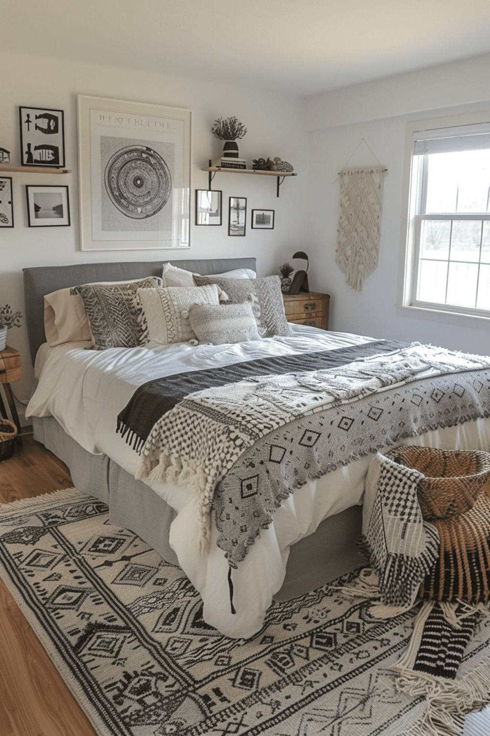 29 Grey Boho Bedroom Ideas - Courtneys World