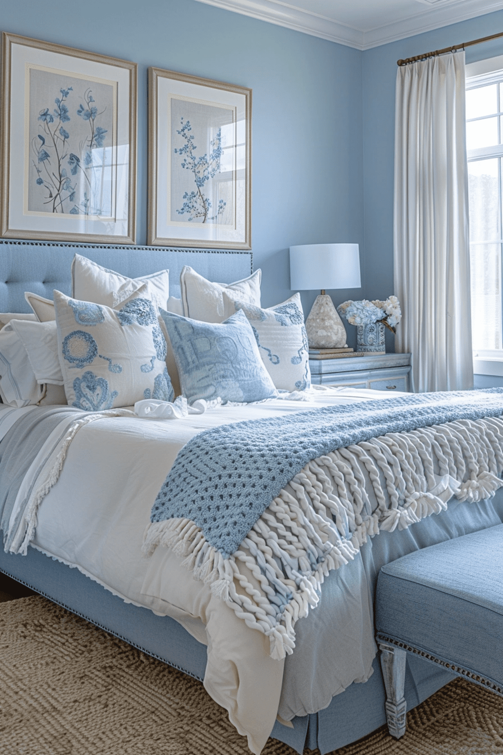 29 Light Blue Boho Bedroom Ideas - Courtneys World