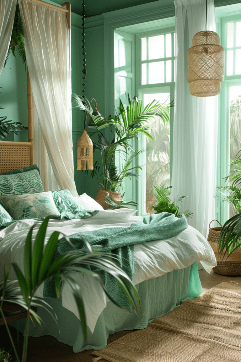 29 Green Boho Bedroom Ideas - Courtneys World