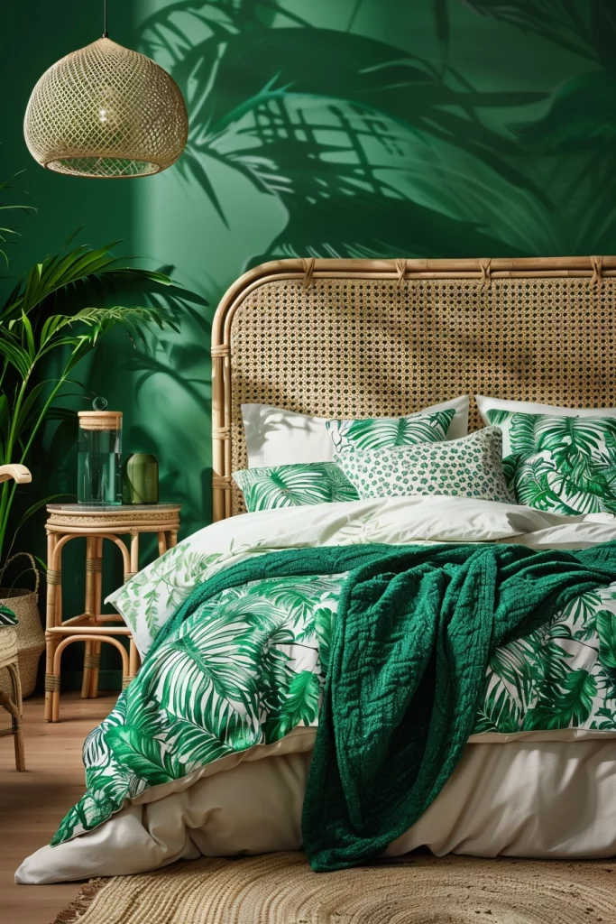 Emerald Green Boho Bedroom