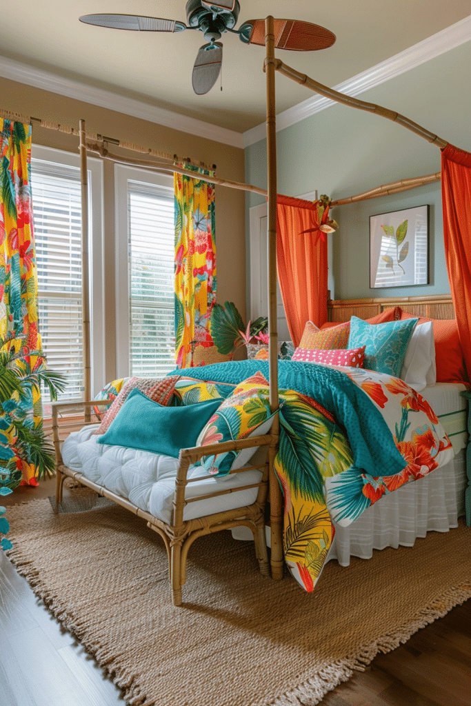 Tropicana Treasures: Boho Bedroom Jungle Escape