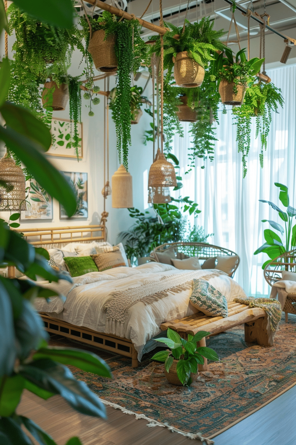 29 Boho Bedroom With Hanging Plant Ideas - Courtneys World