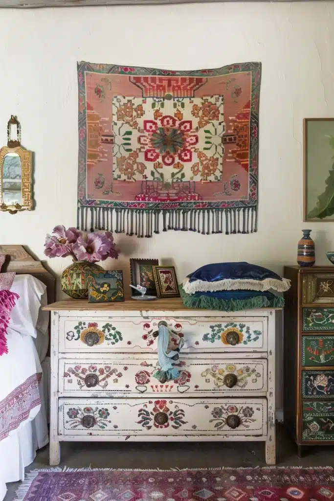 Boho Bedroom Dresser Decor