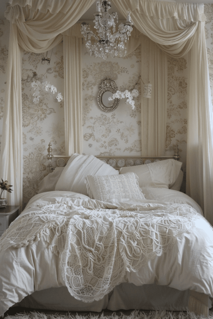 Vintage Lace Accent Wall
