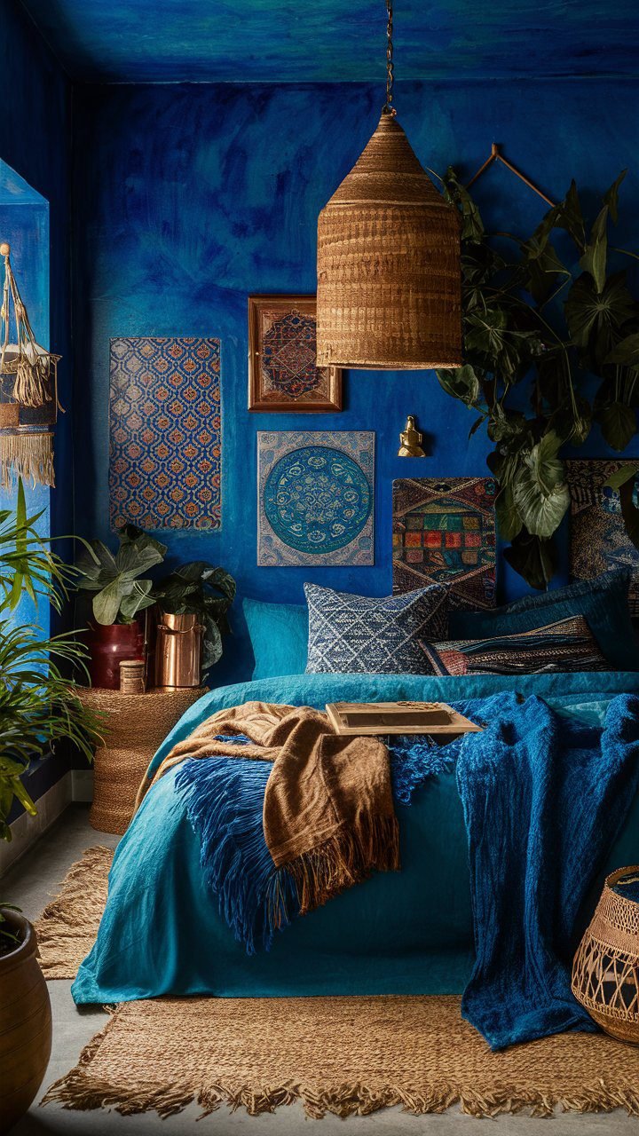29 Blue Boho Bedroom Ideas - Courtneys World