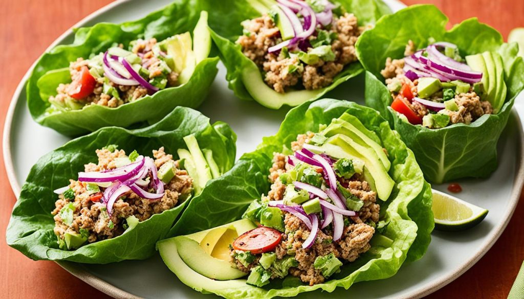 avocado tuna salad lettuce wraps