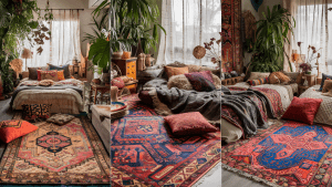 boho bedroom area rugs
