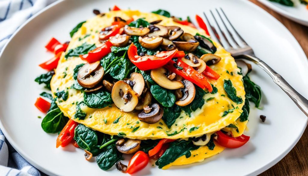 low-carb veggie omelette