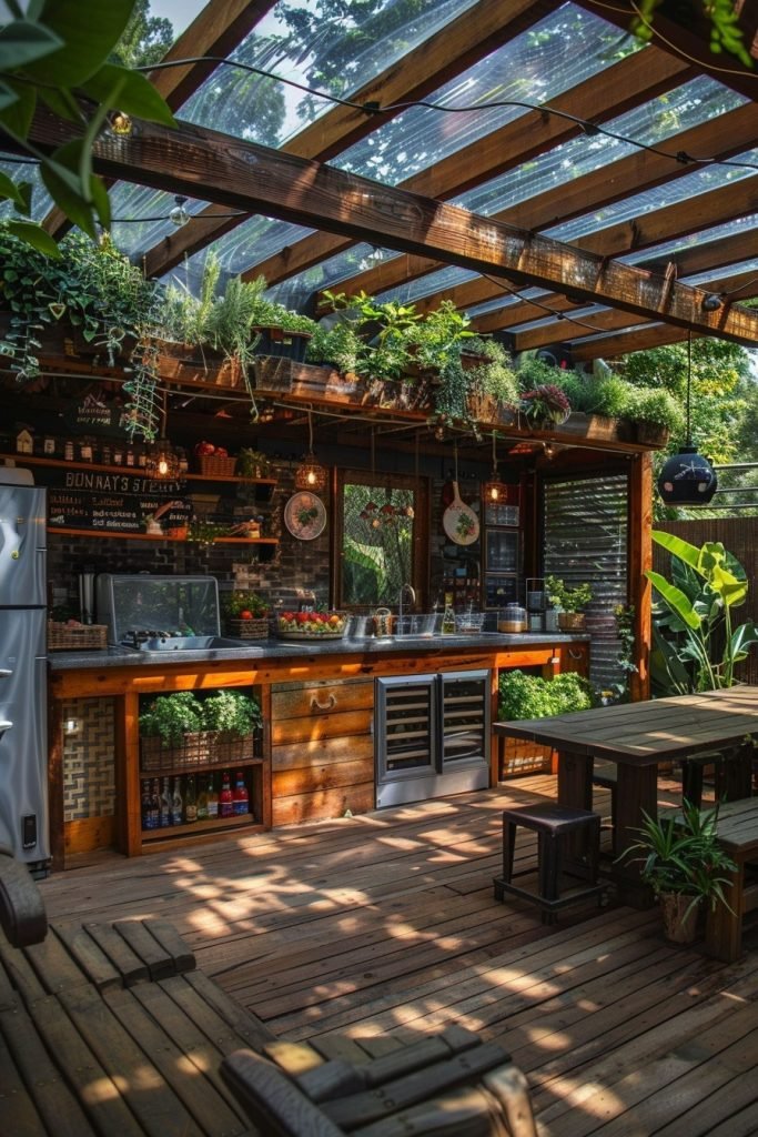 Eco-Friendly Outdoor Kitchen with Solar-Powered Appliances