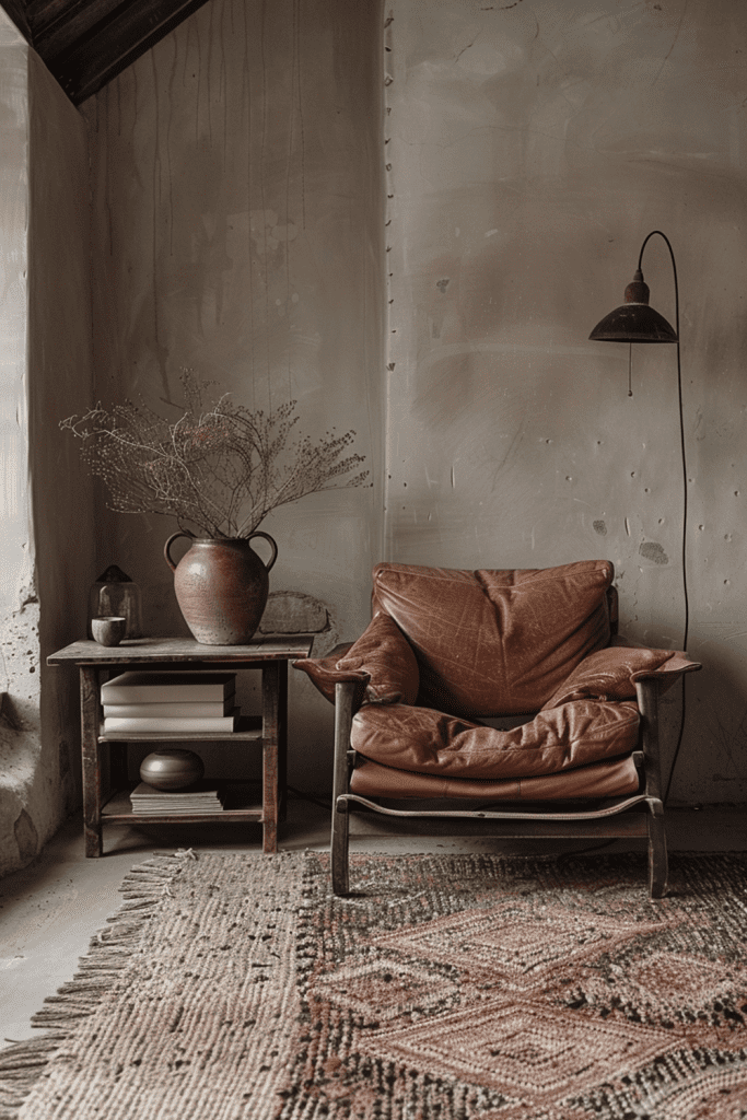 Aged Leather Upholstery