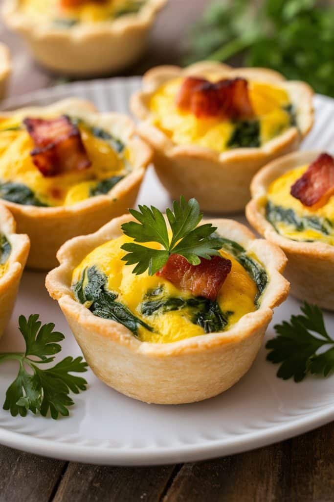 Bacon and Spinach Quiche Cups Recipe