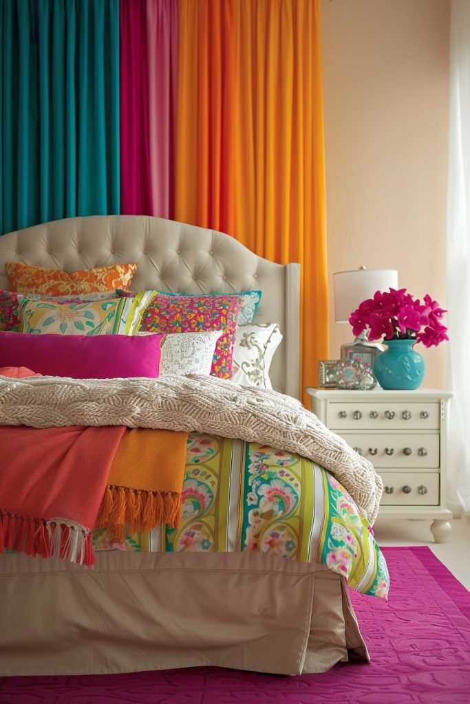 Beige and Pops of Bright Colors