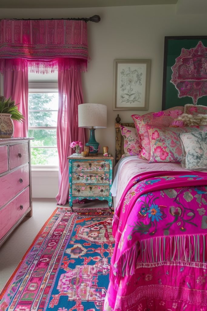 Pink Boho Bedroom Ideas