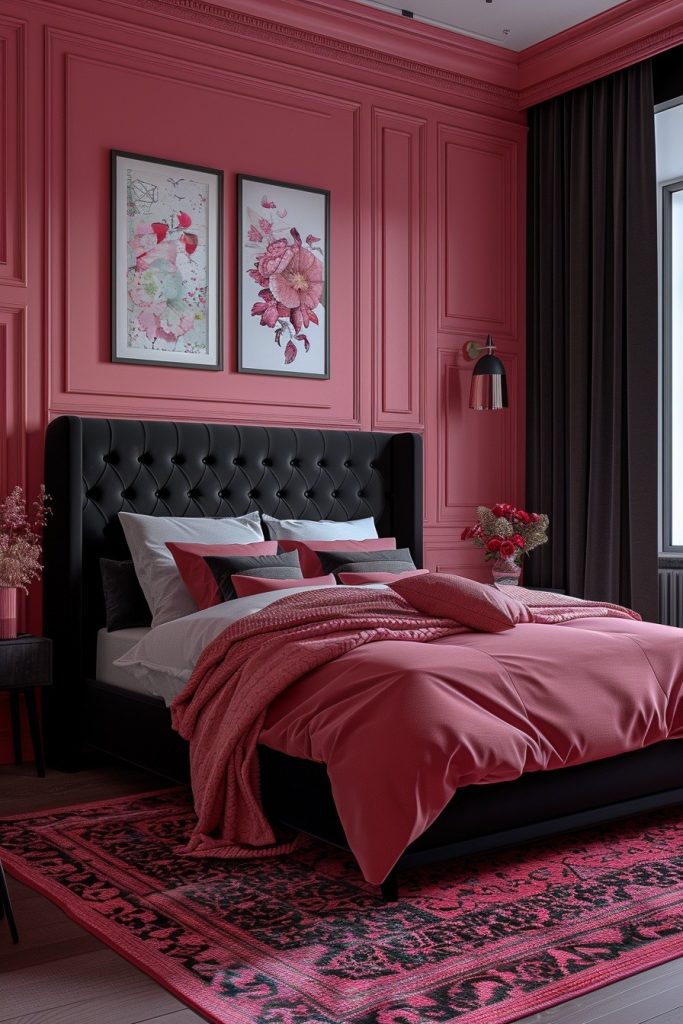 Bold Pink and Black Contrast Design