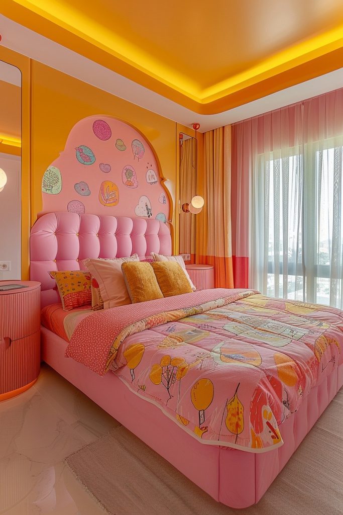 Candy Pink and Bright Yellow Joyful Space