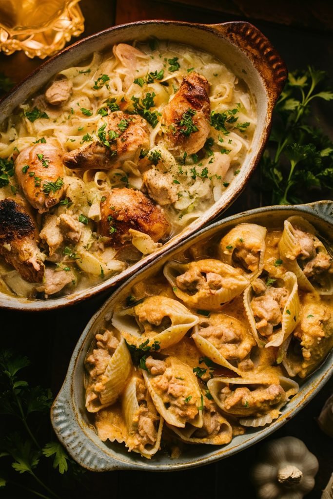 chicken alfredo shells recipe