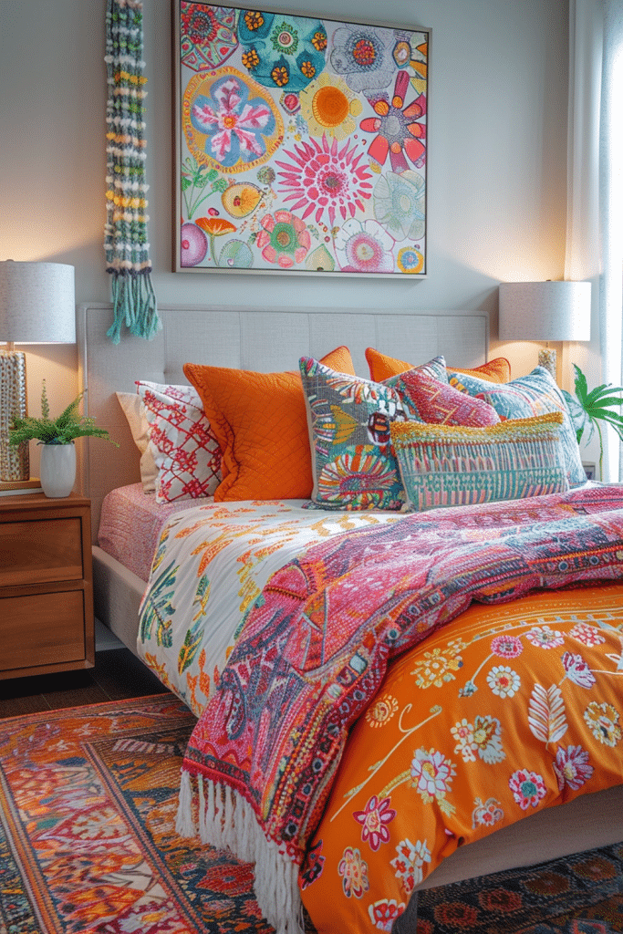 Color Pop Boho Bedroom