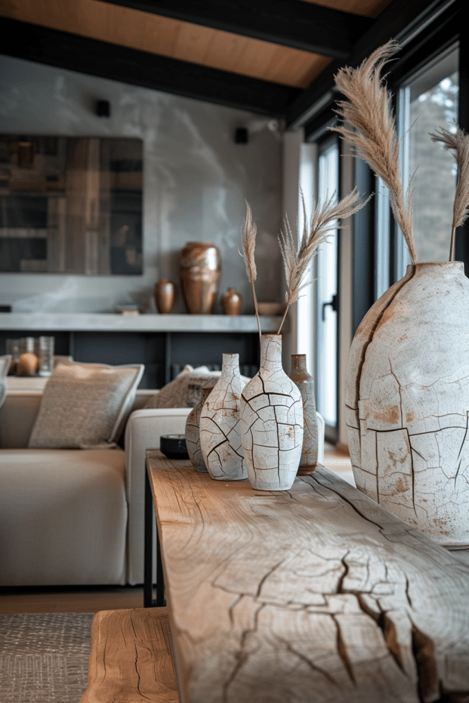 Cracked Ceramic Vases