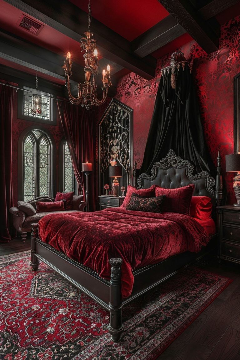 29 Goth Bedroom Ideas To Create A Mysterious And Enchanting Space ...