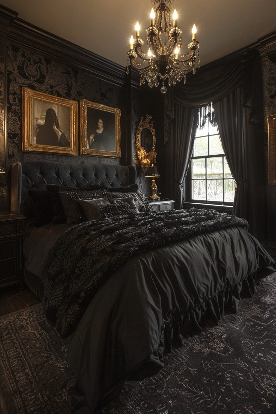29 Goth Bedroom Ideas To Create A Mysterious And Enchanting Space ...