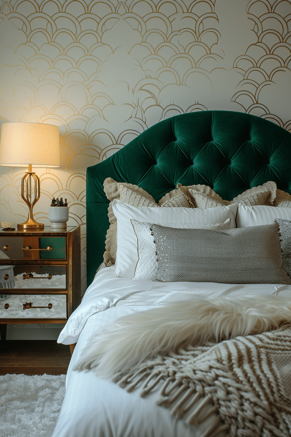 29 Emerald Green Art Deco Bedroom Ideas - Courtneys World