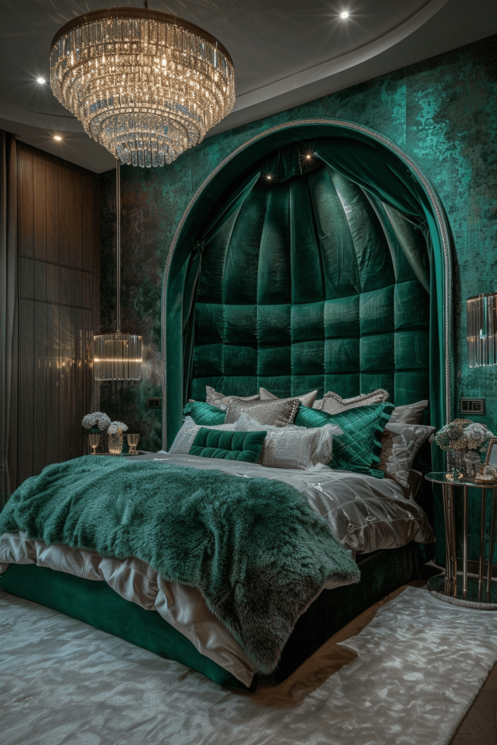 29 Emerald Green Art Deco Bedroom Ideas - Courtneys World