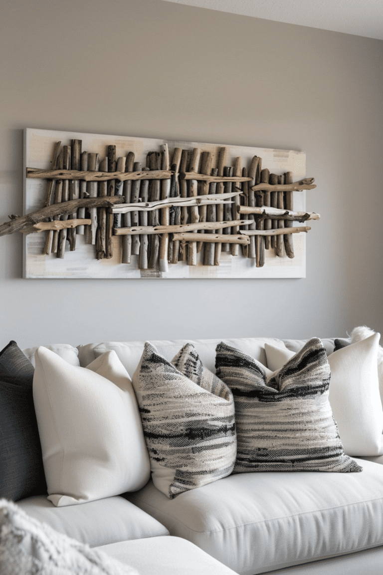 Image showcasing 29 Minimalist Wall Decor Inspiration Above Your Couch - Courtneys World