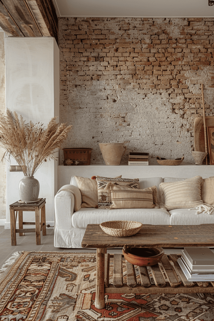 Exposed Brick and Natural Plaster