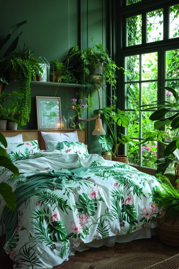 Garden-Inspired Botanical Bedroom