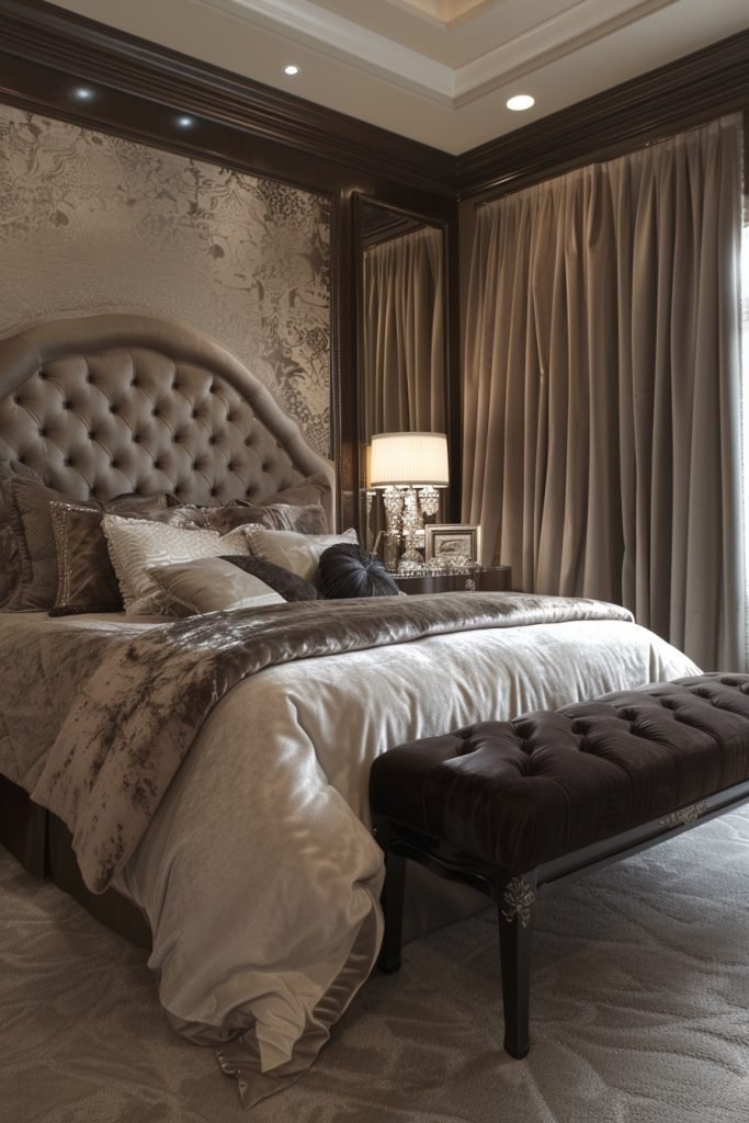 Glamorous Beige with Mirrored Accents