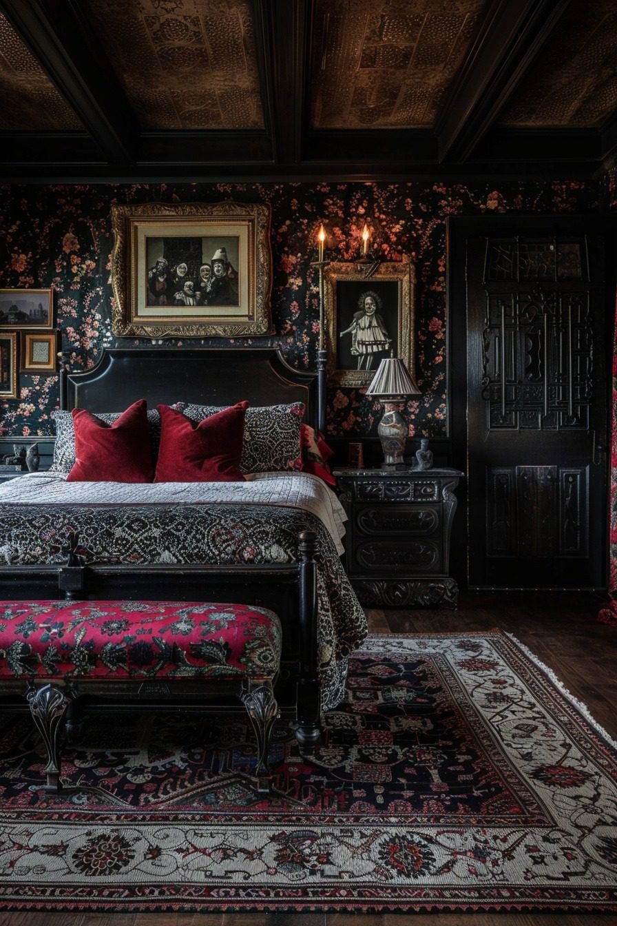 29 Goth Bedroom Ideas To Create A Mysterious And Enchanting Space ...