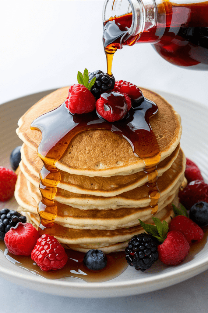 Keto Pancakes with Sugar-Free Syrup