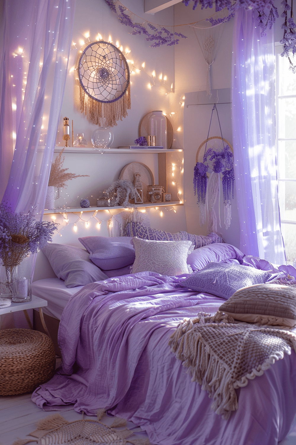 29 Lavender Boho Bedroom Ideas - Courtneys World