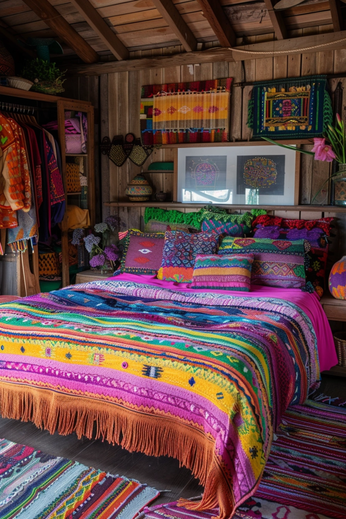 Layered Colorful Bedding