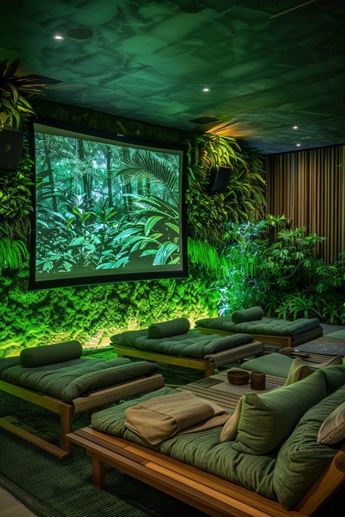Lush Green Lighting Lounge