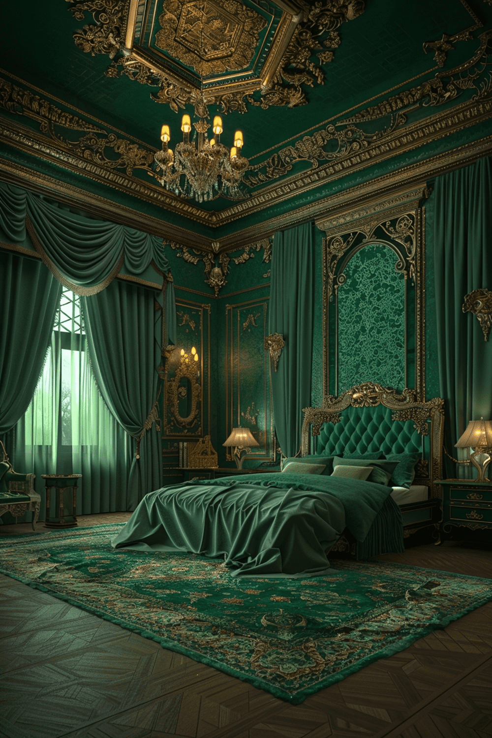 29 Emerald Green Art Deco Bedroom Ideas - Courtneys World