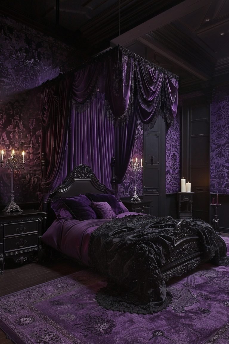 29 Goth Bedroom Ideas To Create A Mysterious And Enchanting Space ...