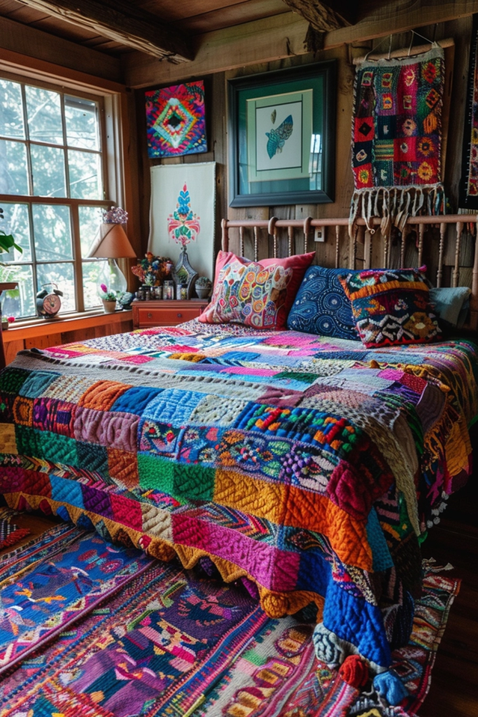 Multicolored Patchwork Quilts
